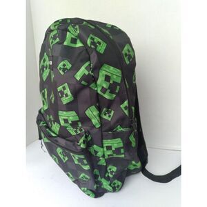 Minecraft Creeper Backpack Kids‎ School Travel Bag Green Black Pattern